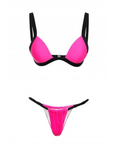 TEA CURLY BIKINI  PINK NEON