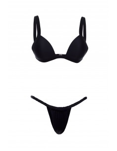 TEA CURLY BIKINI  BLACK